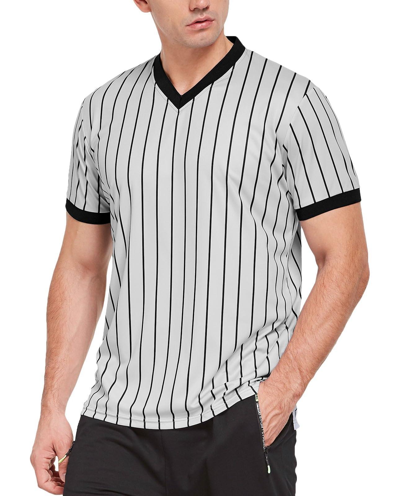 FitsT4 Sports FitsT4 Sports Basketball Officials Grey Wrestling V-Neck Performance Referee Shirt Ref Jersey Uniform Grey S