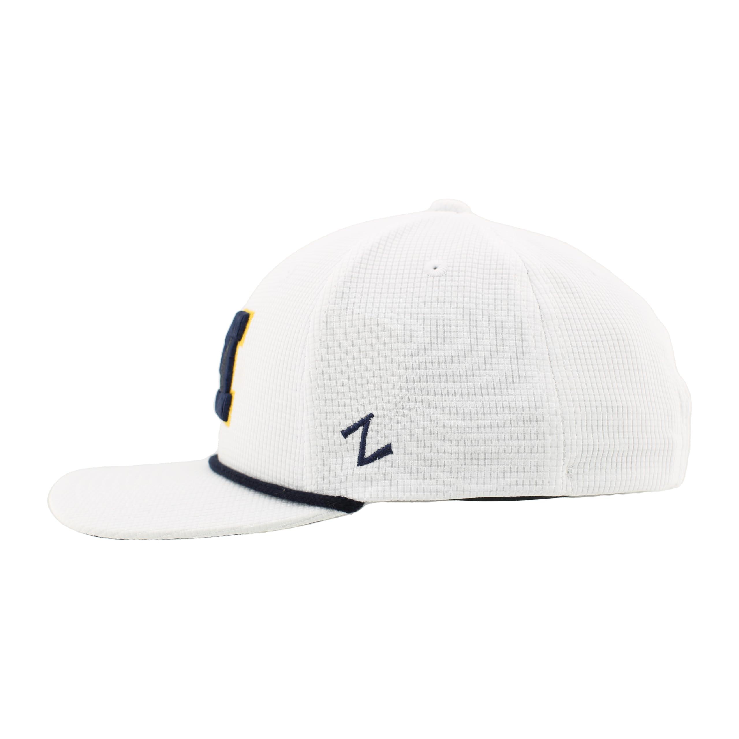 ZHATS ZHATS Standard NCAA Officially Licensed Rope Hat Snapback Backspin, White, One Size