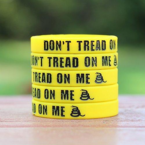 SayitBands SayitBands 20 Don't Tread on Me Wristband Gadsden Flag Design Bracelets