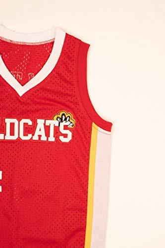 Boriz Boriz Zac E Troy Bolton 14 East High School Wildcats Claws Red Stitch Basketball Jersey (30)
