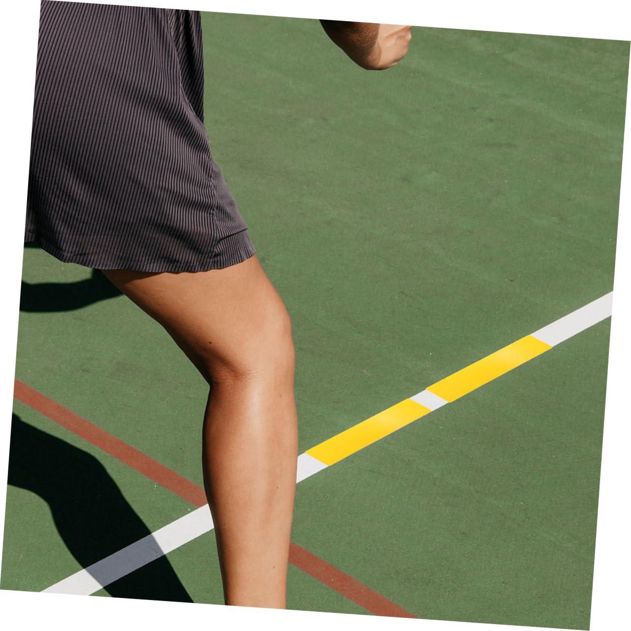 KICHOUSE KICHOUSE 8pcs Tennis Court Landmark Mat Soccer Training Markers Spot Markers Court Marking Kit Football Sign Markers Sports Court Tape Lines Training Markers Tennis Training Net Yellow PVC