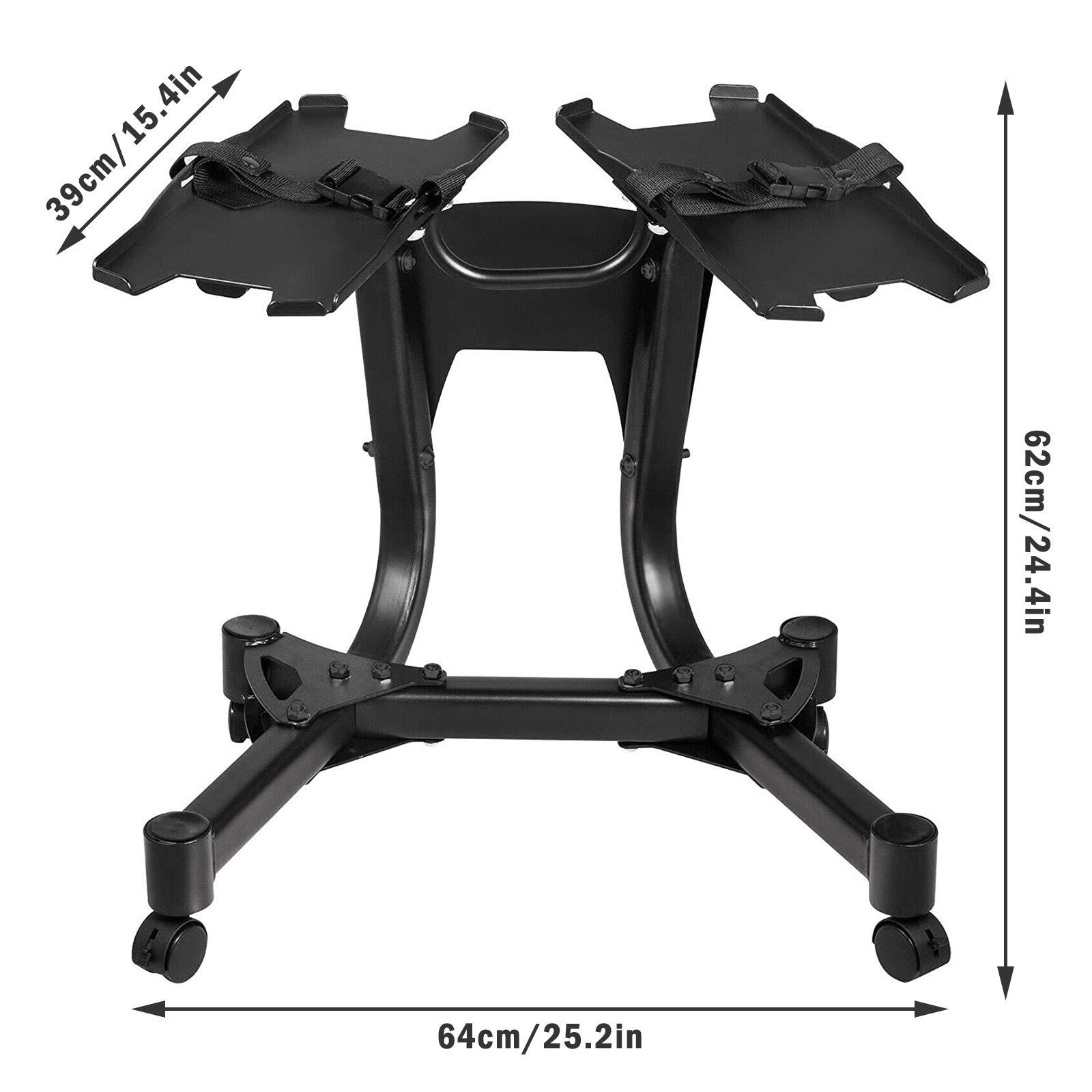 Bavnnro Bavnnro Adjustable Dumbbell Stand 330LBS Dumbbell Rack Standard Metal Dumbbell Holder Weight Rack Storage Stand for Home Gym(Only Stand) (Black)