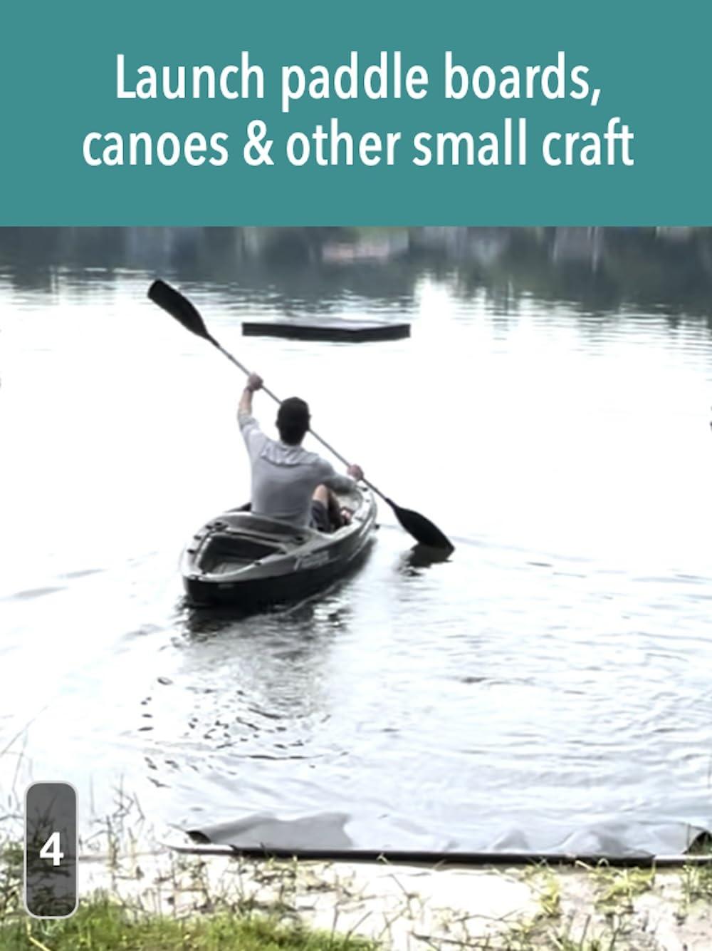 LakeMat Kayak Mat - Premium Watercraft Launch Pad - Durable Geotextile & Aluminized Steel Frame