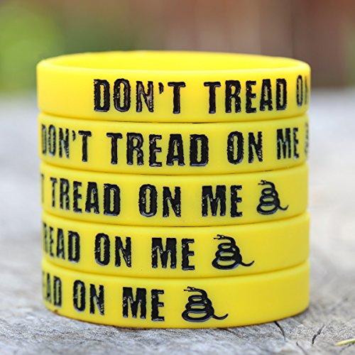 SayitBands SayitBands 20 Don't Tread on Me Wristband Gadsden Flag Design Bracelets