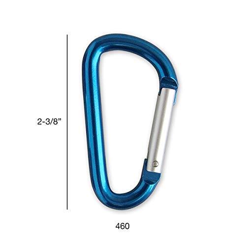 Lucky Line Lucky Line Aluminum Small 2-3/8" Carabiner Clip Set, Snap C-Shape Link Key Chain, Nickel-Plated Key Ring, Light Weight and Durable, Green, 5 Pack