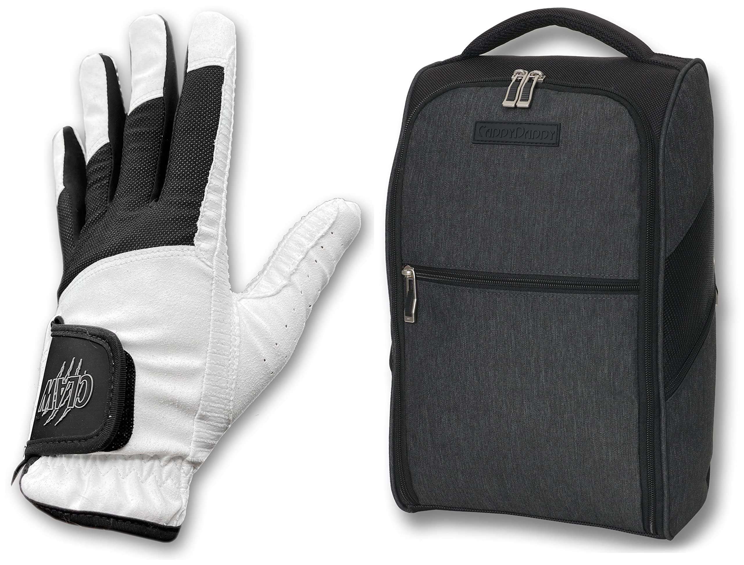 CaddyDaddy CaddyDaddy Claw MAX Golf Glove for Men & Premium Golf Shoe Bag