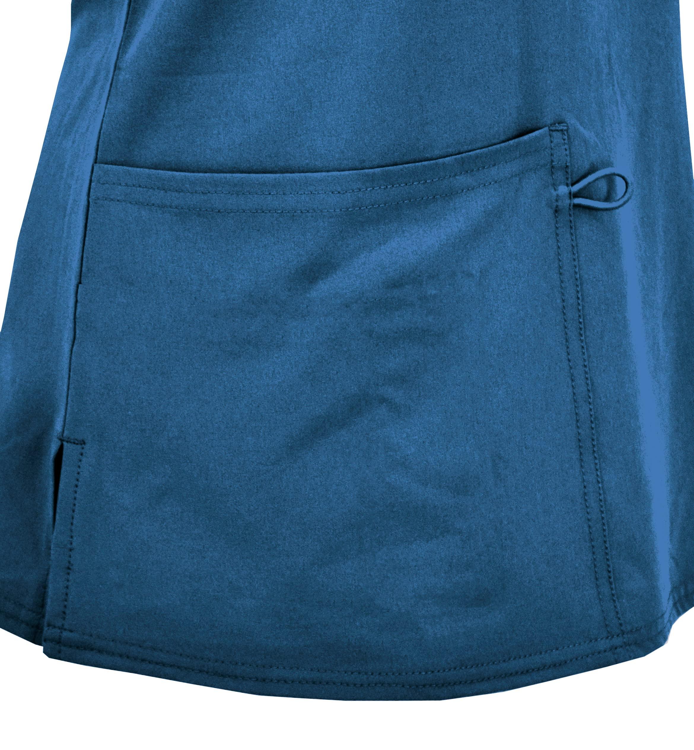 Green Town Green Town Scrubs for Women - 4 Pocket V-Neck Scrub Top, Stretch Fabric, Easy Care Uniforms-Caribbean-X-Large