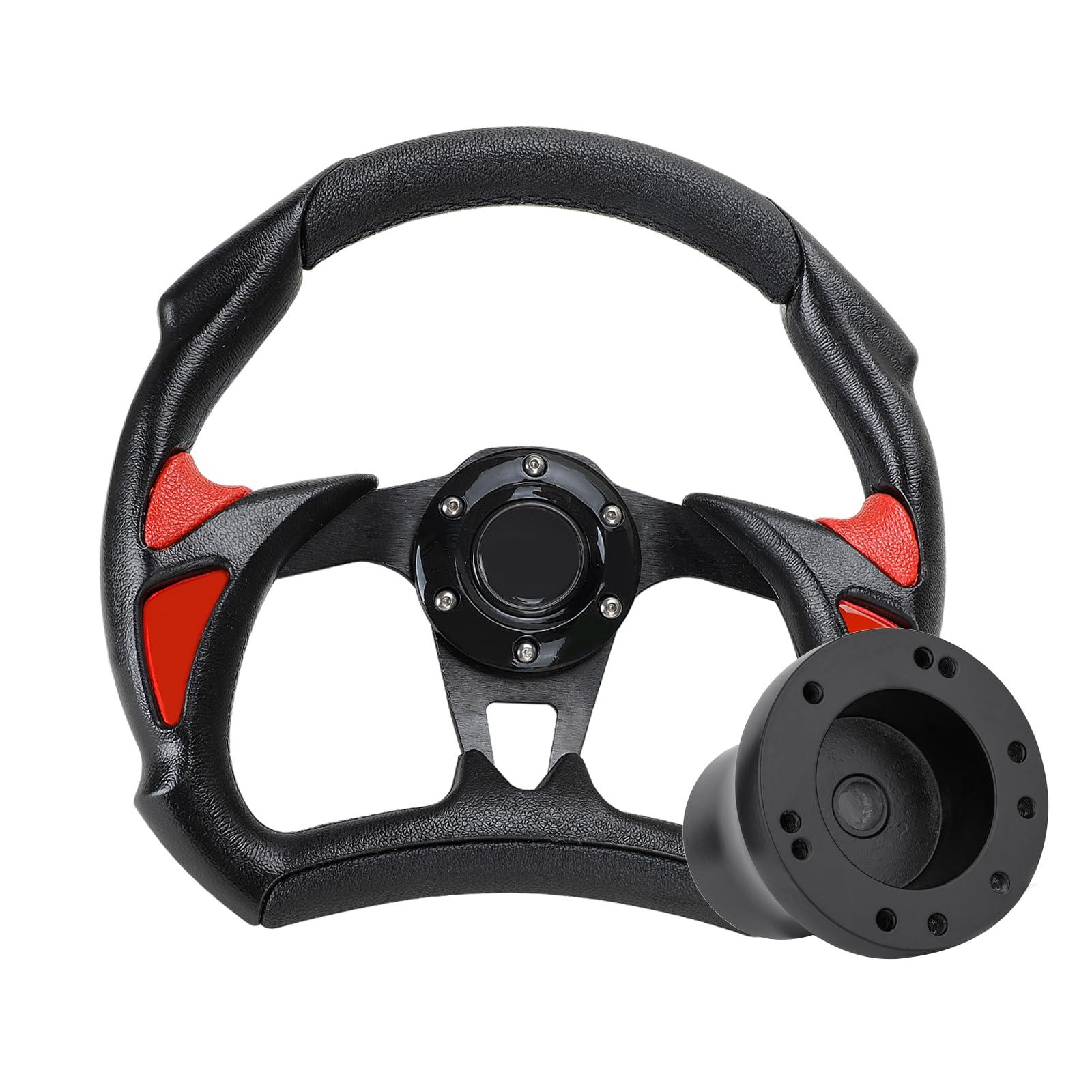 Roykaw Roykaw Golf Cart Steering Wheel with Hub Adapter for EZGO TXT/RXV