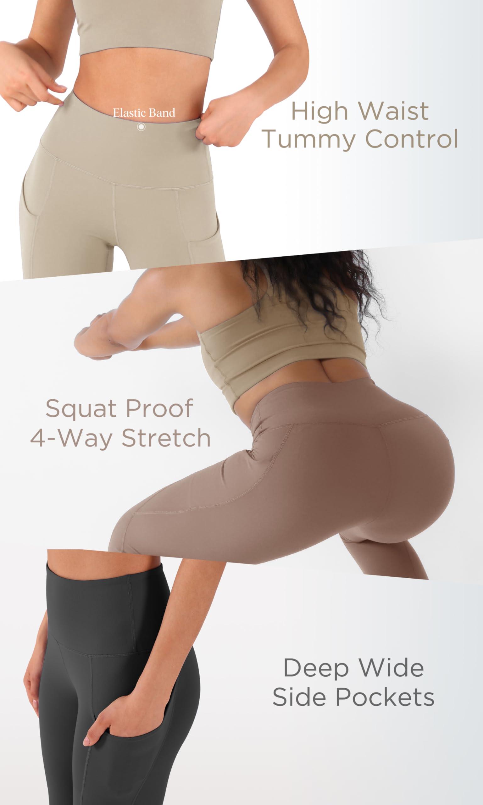 ODODOS ODODOS Women\'s High Waisted Yoga Capris with Pockets,Tummy Control Non See Through Workout Sports Running Capri Leggings, Dark Purple, XX-Large