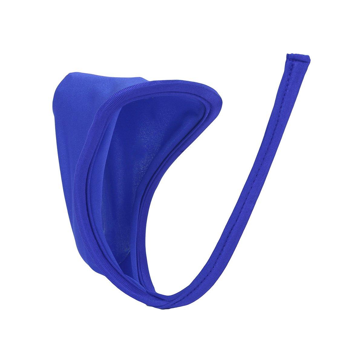 YEAHDOR YEAHDOR Men's Micro C-String Panties Bulge Pouch Thongs T- Back Bikini Briefs Underpants Nightwear Blue one Size