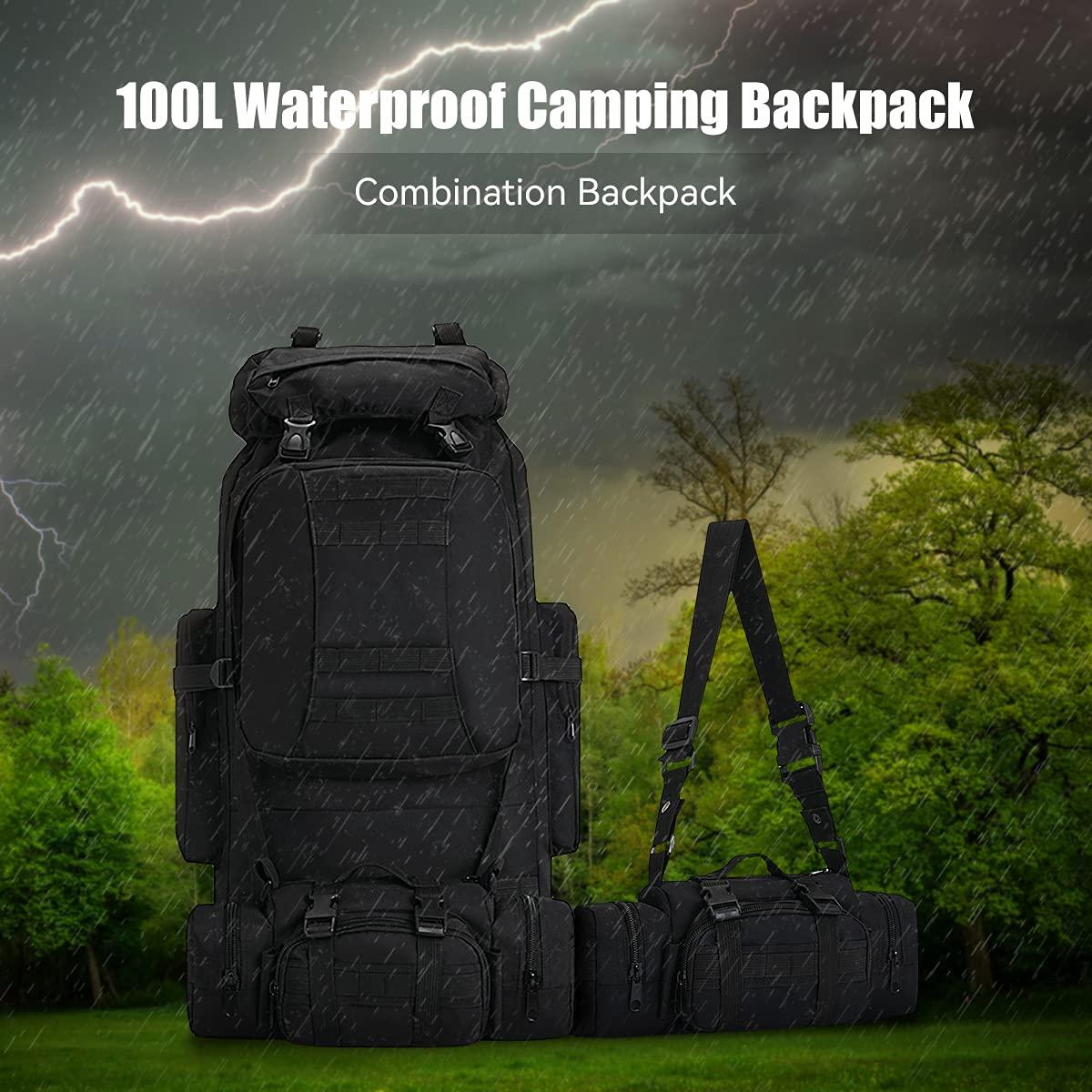 HongXingHai HongXingHai 100L Camping Hiking Backpack,Molle military Tactical rucksack backpack,Waterproof Lightweight Hiking Backpack