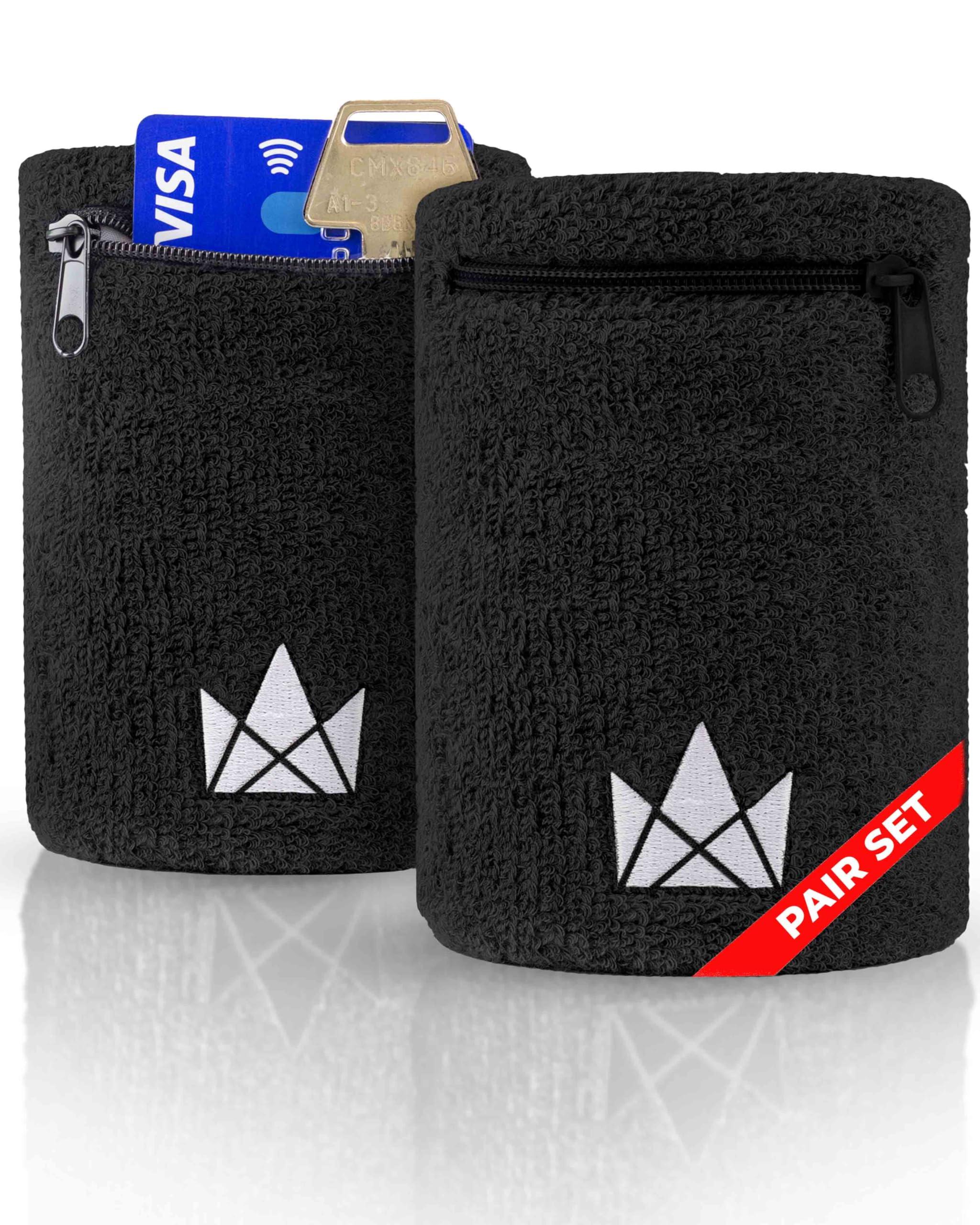 The Friendly Swede The Friendly Swede Wrist Wallets for Men & Women Wristband Pocket with Zipper for Jogging, Cycling & Walking; Wrist Pouch for Men for Storing Cash, Keys & Credit Cards; Ankle Wallet - 2 Pack