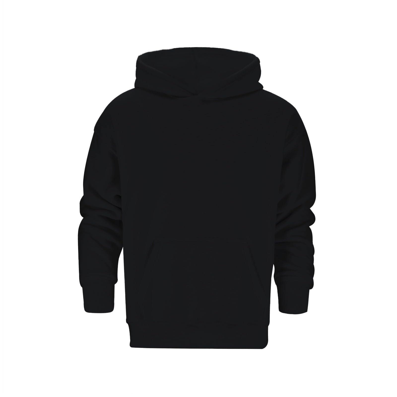 NineFit Basics Mens Fuzzy Sherpa Pullover Fleece Hoodie Long Sleeve Casual Sweatshirt with Pocket Winter Thermal Warm Hooded Teddy Coats Black