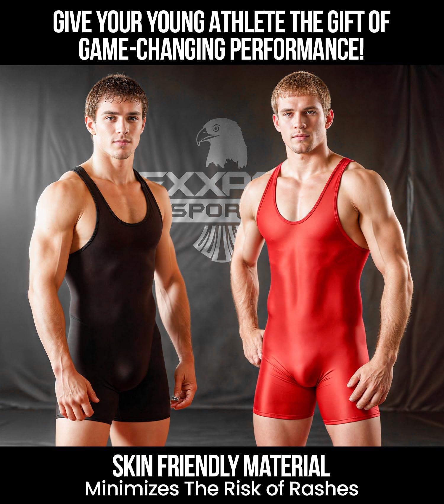 Exxact Sports Exxact Sports Sublimated Men's Wrestling Singlet, High-Performance Powerlifting Singlet, Wrestling Singlets for Men (AXL, US Army)