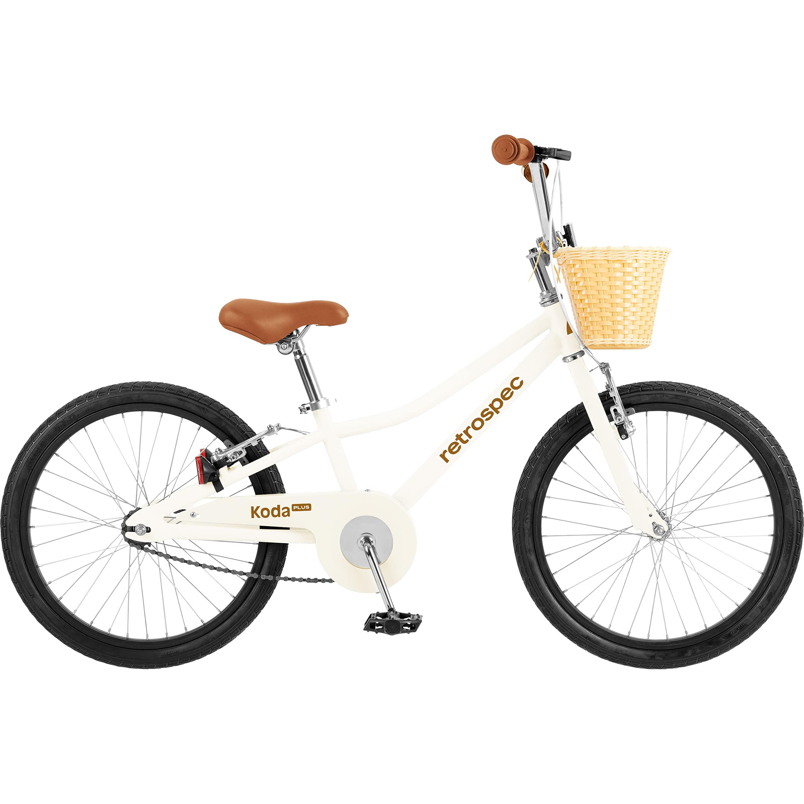 Retrospec Retrospec Koda Plus Kids Bike for Boys & Girls Ages 6-8 Years - 20\" Children\'s Bicycle, Adjustable Seat & Handlebars, Removable Training Wheels, Front Hand Brakes & Safety Bell