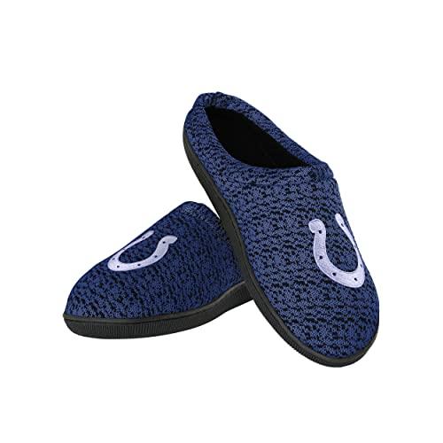 FOCO FOCO NFL Indianapolis Colts Men's Poly Knit Cup Sole Slipper, Team Color, Small (7-8)