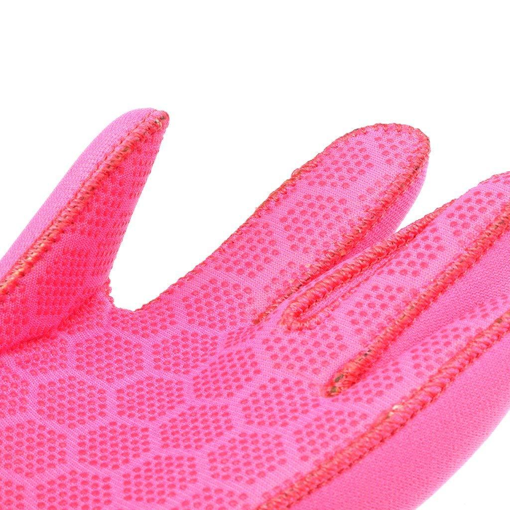 Inzopo Inzopo 3mm Neoprene Skid-Proof Kids Boys Girls Wetsuit Gloves - Surf, SUP, Kayak, Scuba Diving, Snorkel, Swimming, Water Sports - 2 Colors Pink XL