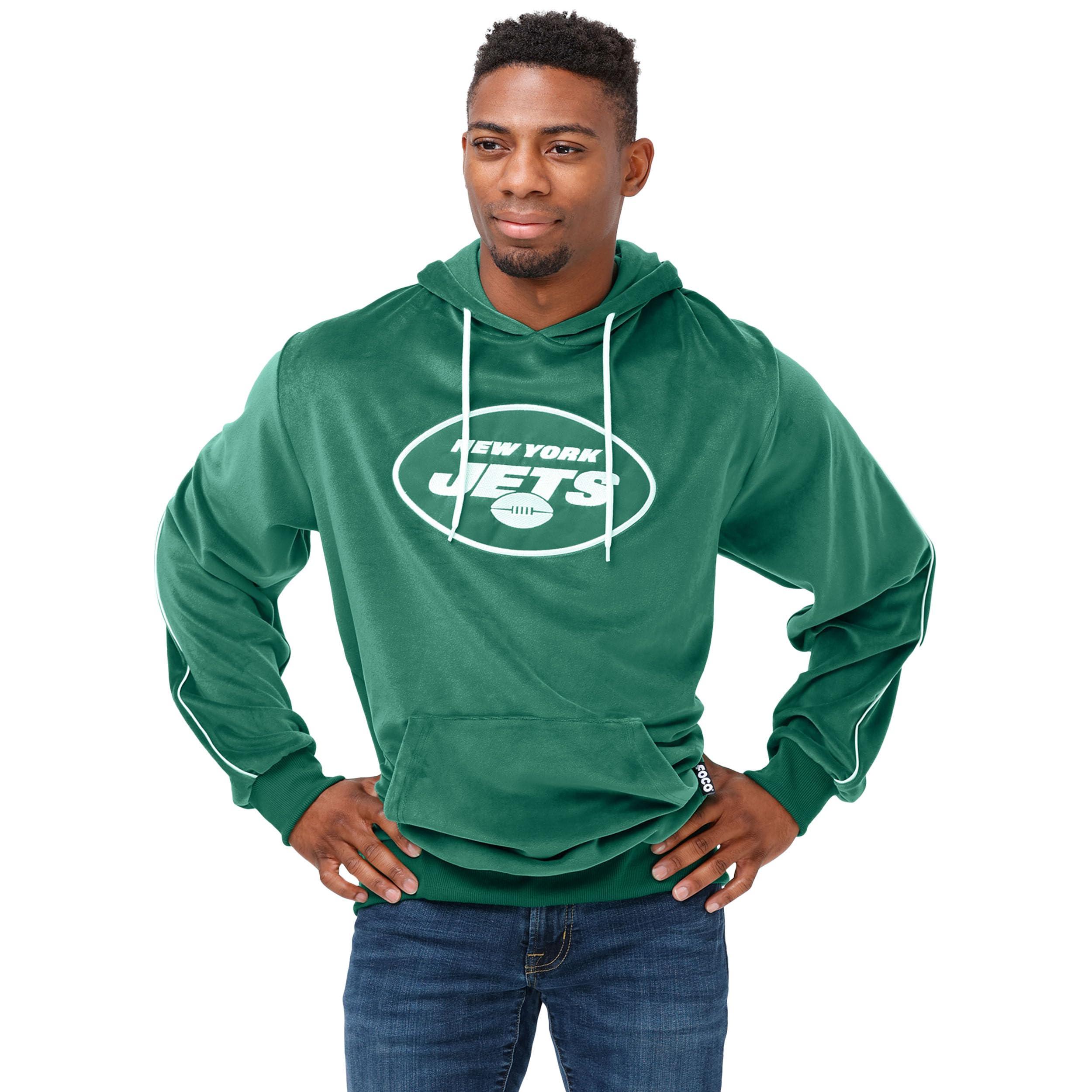 FOCO FOCO Men's Standard NFL Logo Tracksuit Soft Velour Sweatsuit Hooded Sweatshirt, Team Color