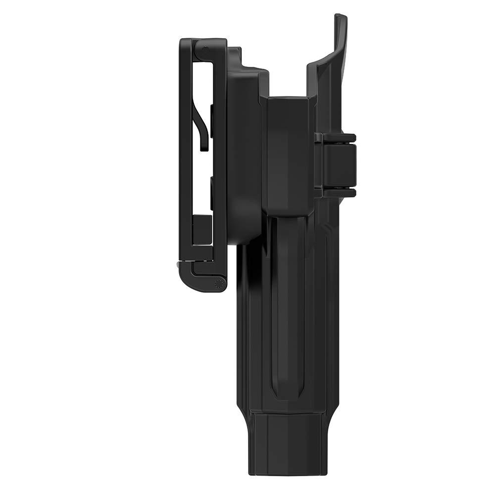 HQDA HQDA Beretta 92 92FS M9 M922, OWB Holster Tactical Outside Waistband Belt Clip Holster with Release Button 60 Adjustable Cant, Right-Handed