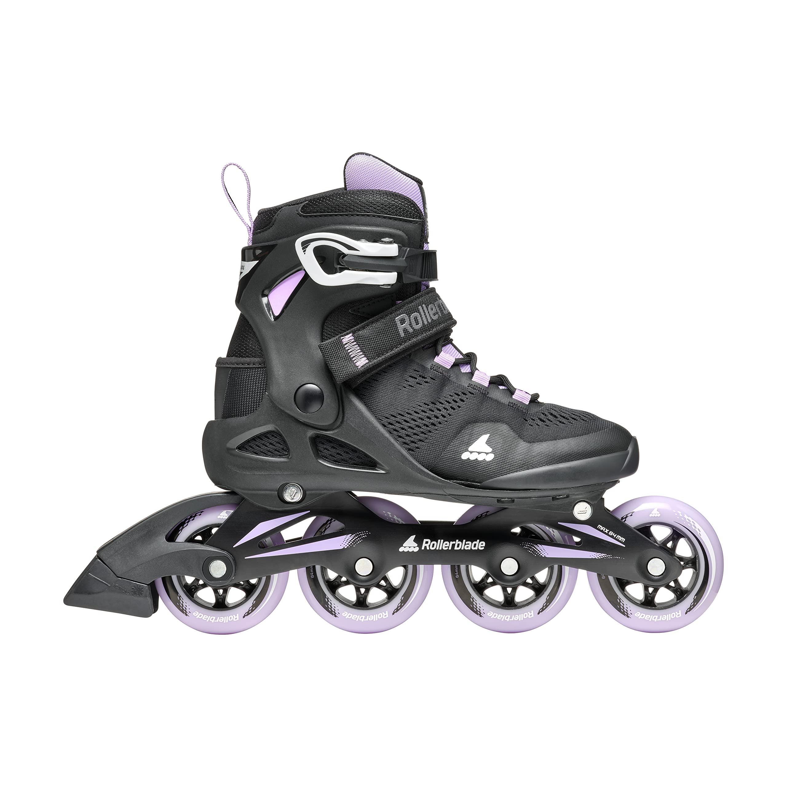 Rollerblade Rollerblade Macroblade 84 Women\'s Adult Fitness Inline Skate, Black & Lavender, Performance Inline Skates