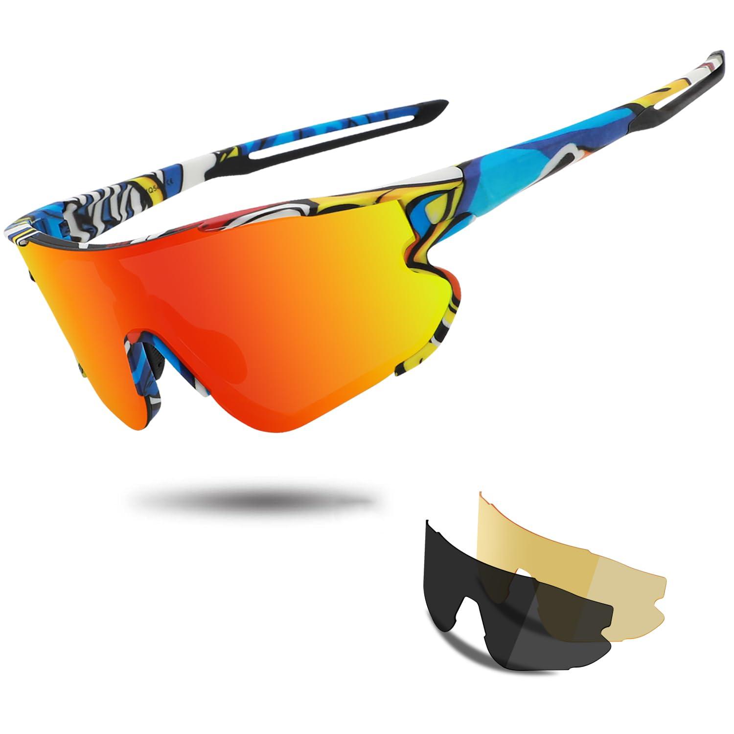 OULAIQI OULAIQI Kids Sunglasses Polarized Youth Baseball Sunglasses for 8-14 boys girls TR90 Frame UV400 Sports Softball Cycling Glasses