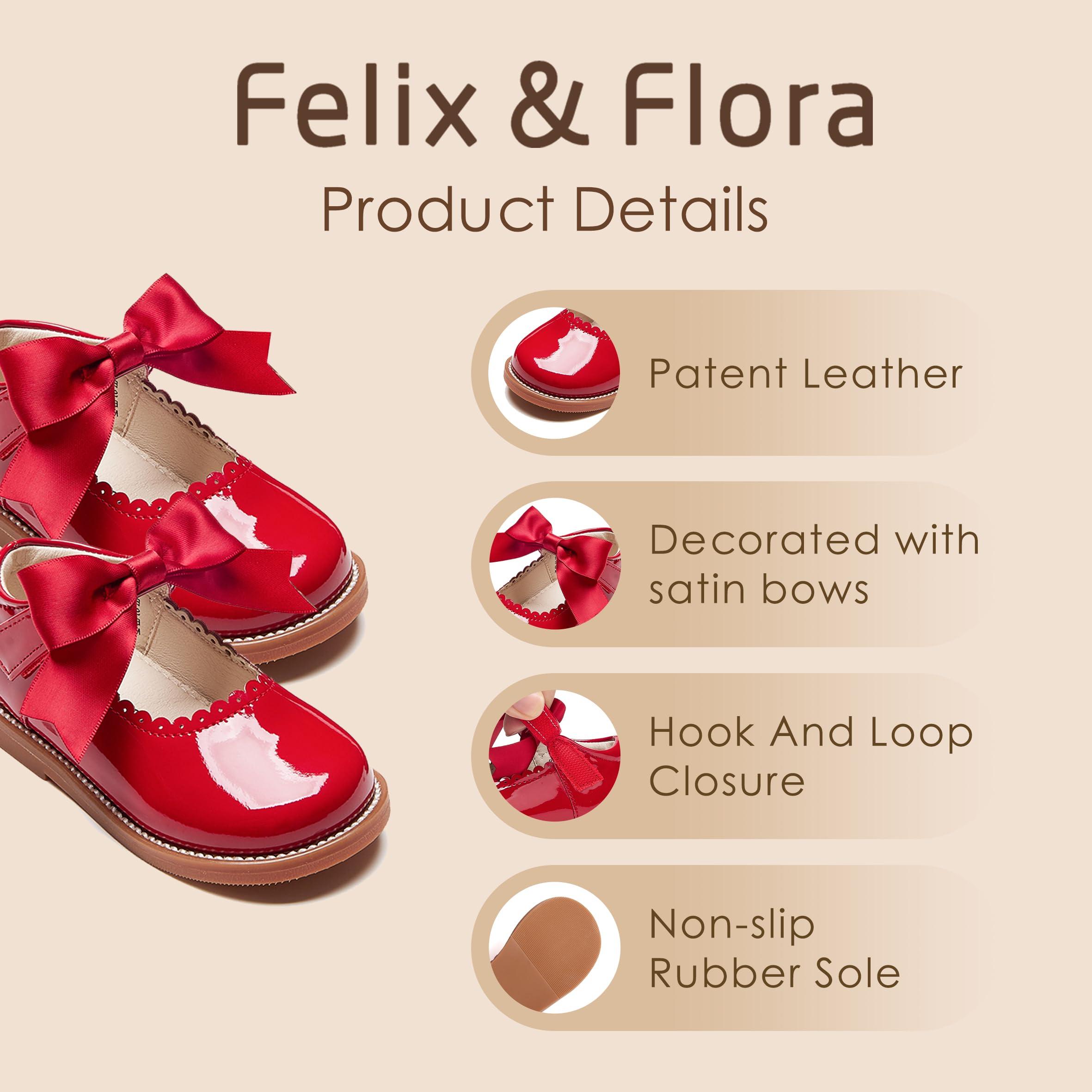 Felix & Flora Felix & Flora Toddler Little Red Girl Mary Jane Dress Shoes Size 6 - Ballet Flats Girl Party School Wedding