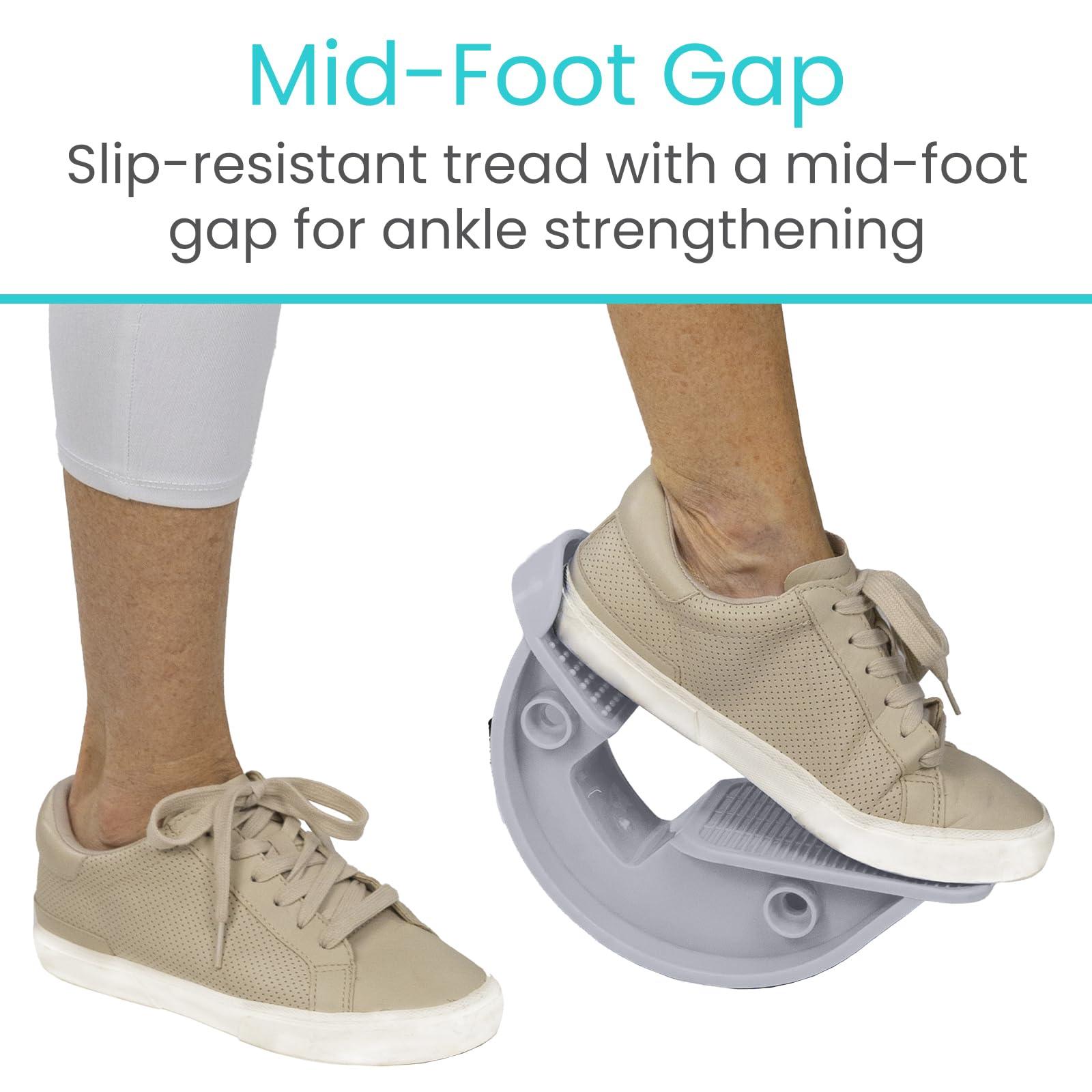 Vive Vive Foot Rocker - Calf Stretcher for Achilles Tendinitis, Heel, Feet, Shin Splint, Plantar Fasciitis Pain Relief - Stretches Strained Leg Muscle - Ankle Wedge Stretch Improves Flexibility (Small)