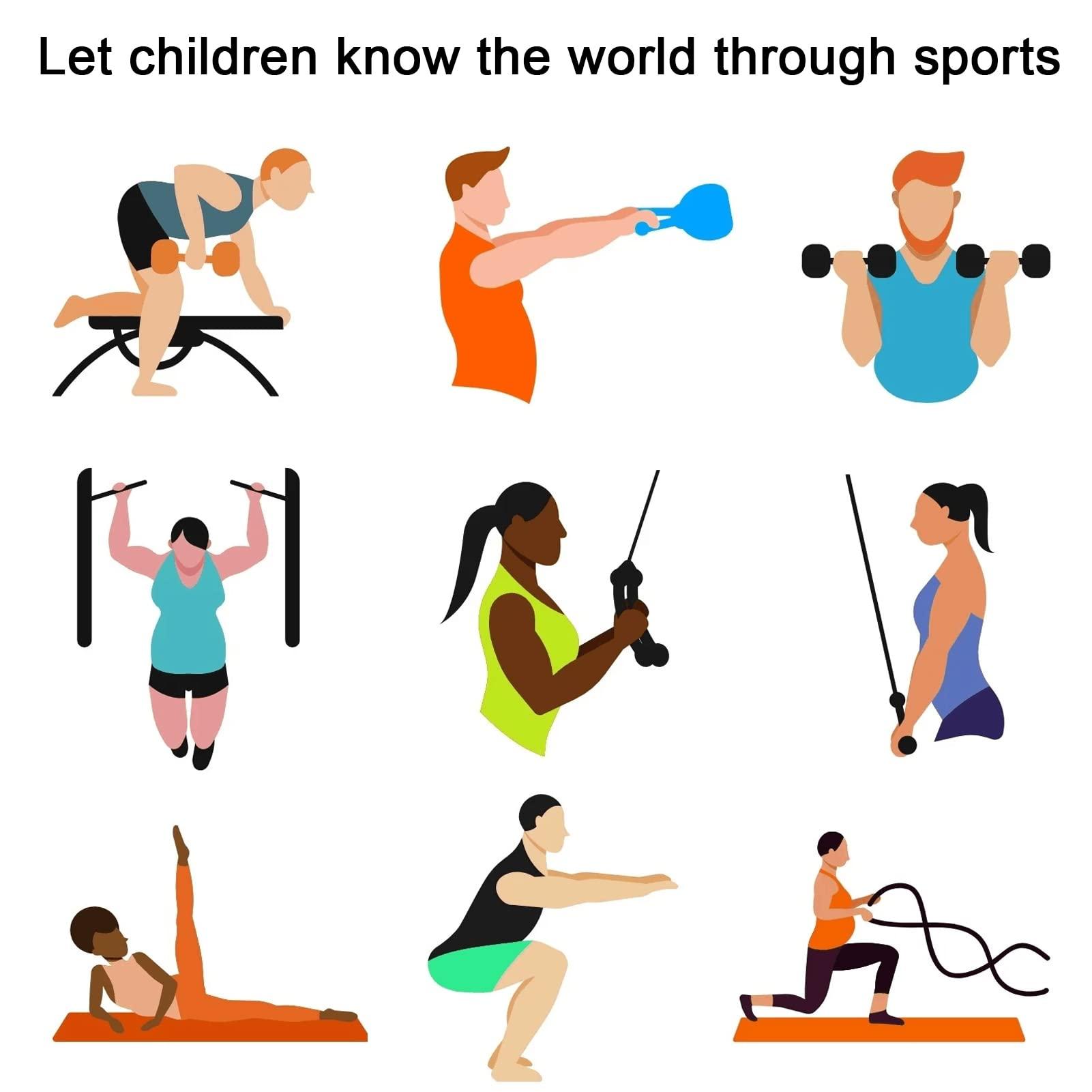 QBDGXFC Kids Fitness Exercise Equipment Kids Fitness Dumbbell Set Adjustable Weight Bench Toy for Boys And Girls for Beginner Exercise