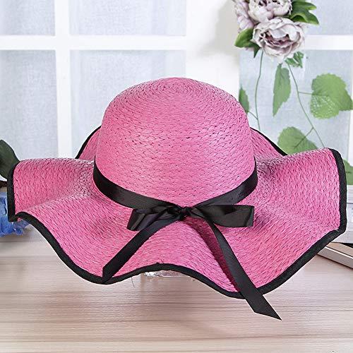 Eliffete Women\'s Floppy Sun Beach Hats Wide Brim Summer Cap Travel Packable Wide Brim Hat Fuchsia