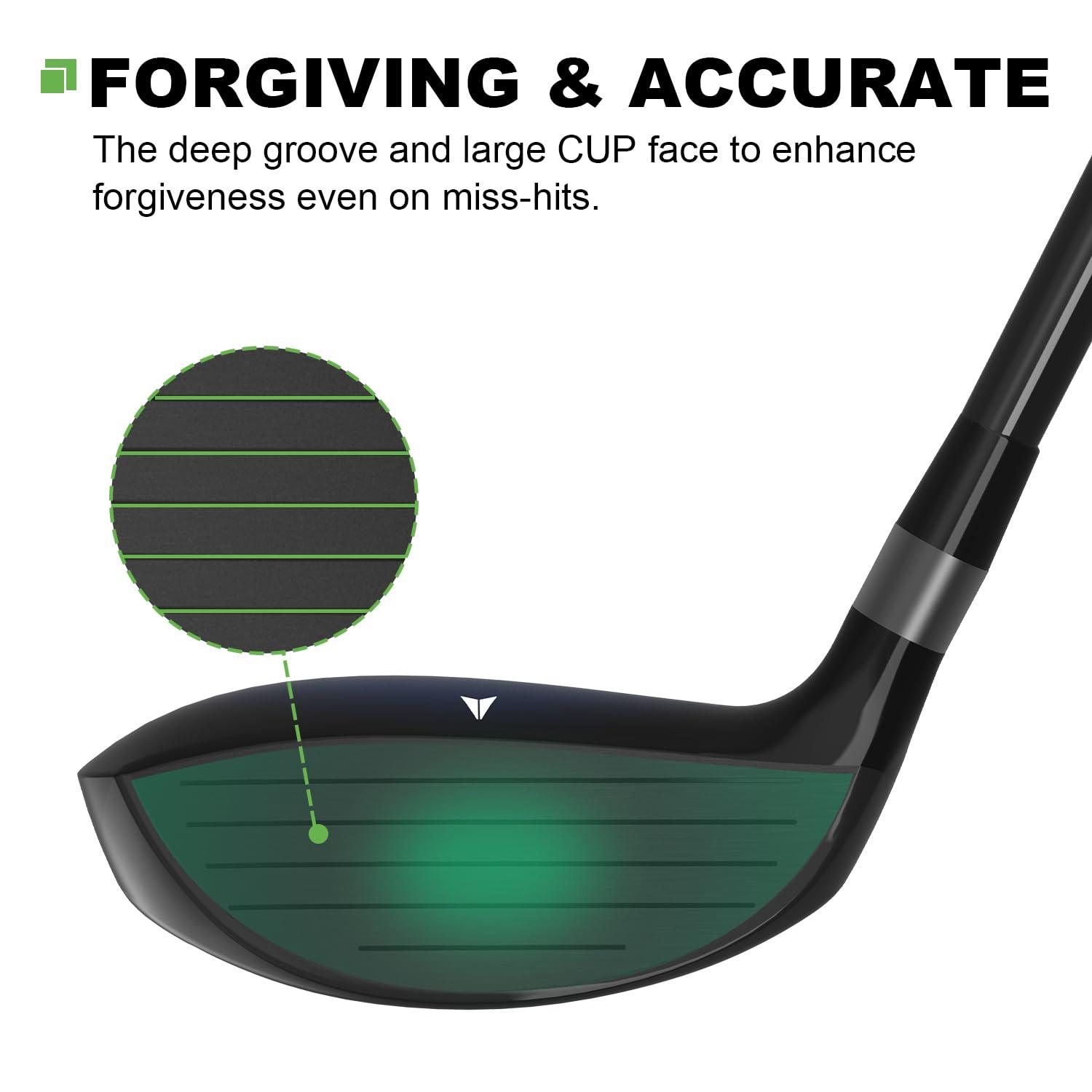 MAZEL MAZEL Rescue Hybrid Golf Clubs for Men - 3,4,5 Hybrid for Right Handed Golfers,Regular/Stiff Flex Graphite Shafts (Graphite(Black,Z35 II), 5 Hybrid, Regular, Right)