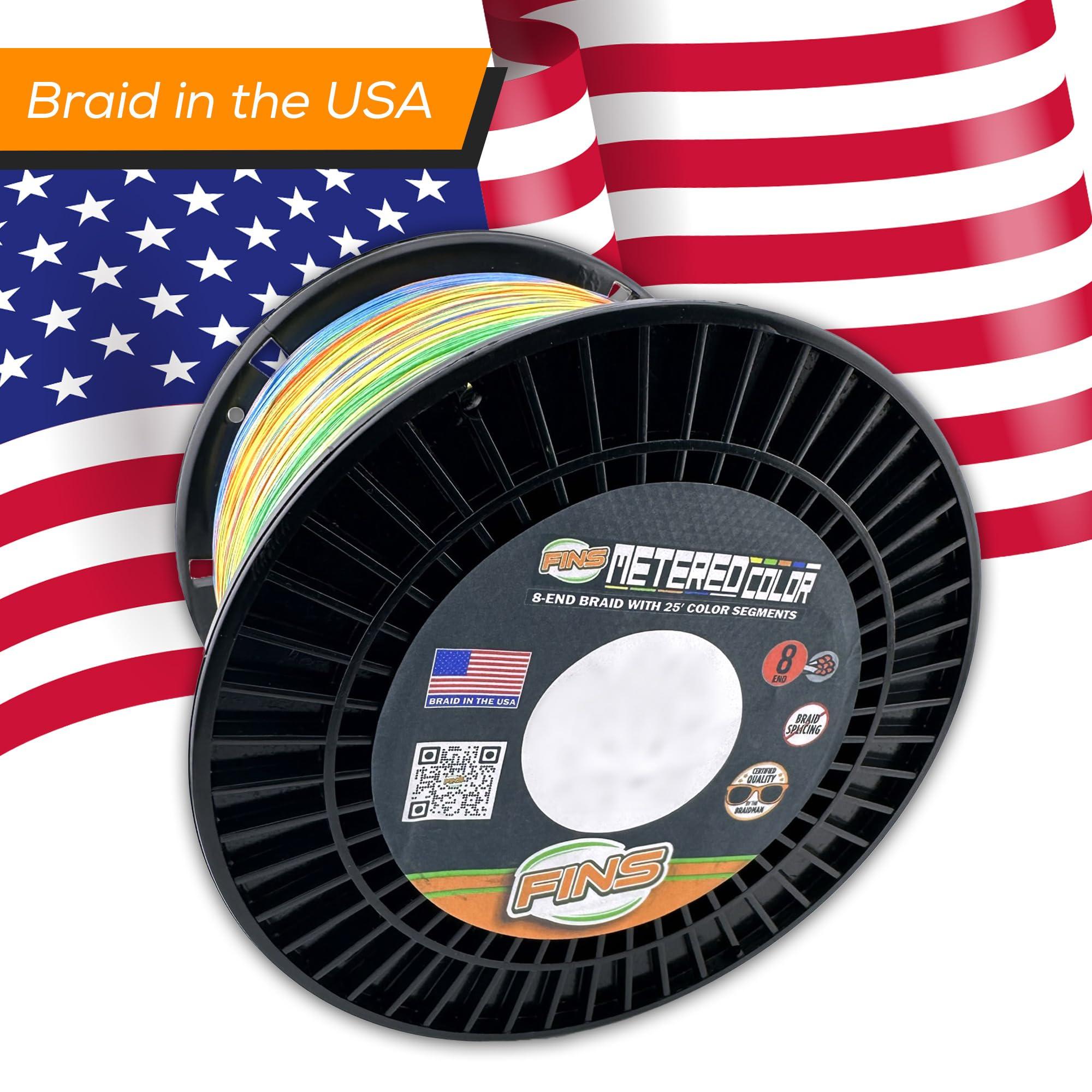 Fins Fishing Fins Spectra 300-Yards Multi Colored Metered Fishing Line, 20-Pound