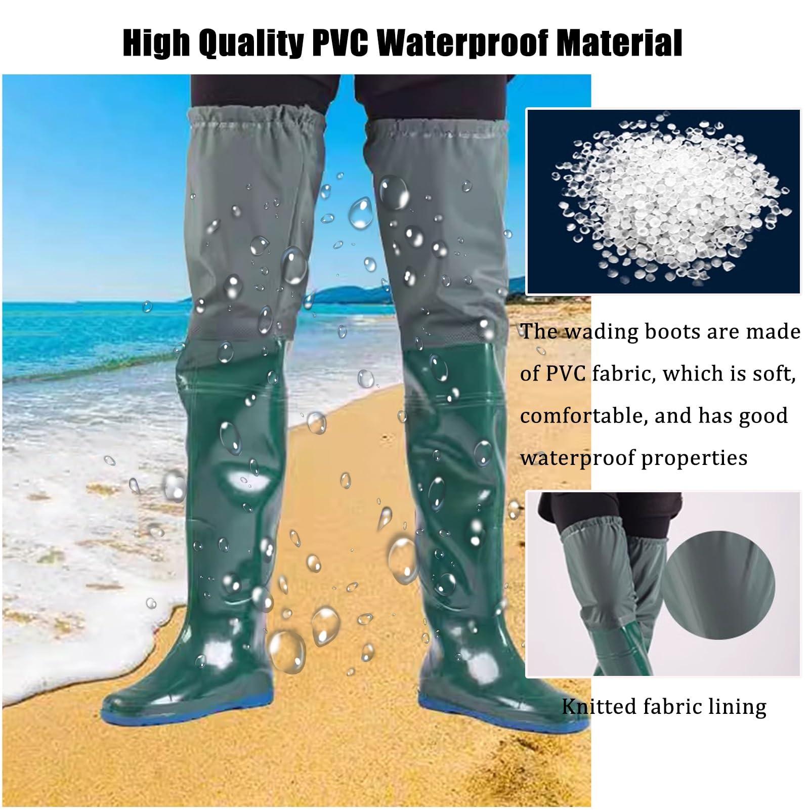 JCWGLY JCWGLY Waterproof Hip Waders, Lightweight Hip Boots for Adult Men Women, Outdoor Fishing and Hunting Wading Boots(5.5)