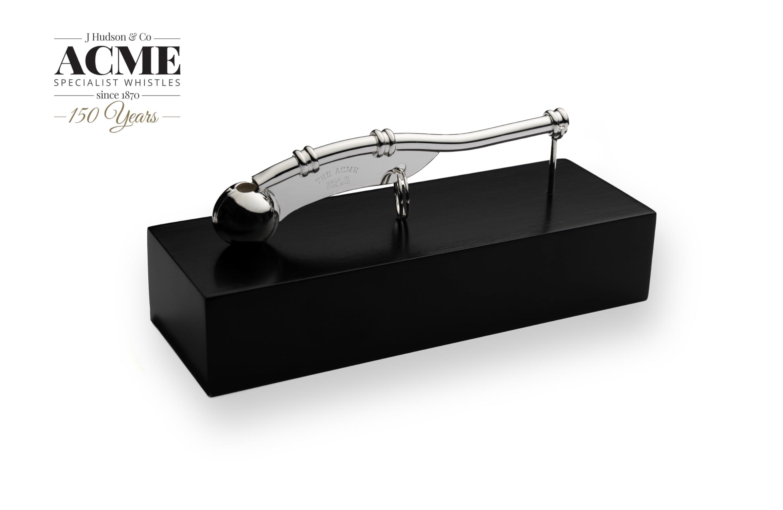 ACME Genuine ACME No12 British Admiralty pattern Boatswain (Bosun) pipe. Professional quality solid brass navy military whistle. Made in the UK. Includes full instructions. (Britannia Silver Plated)