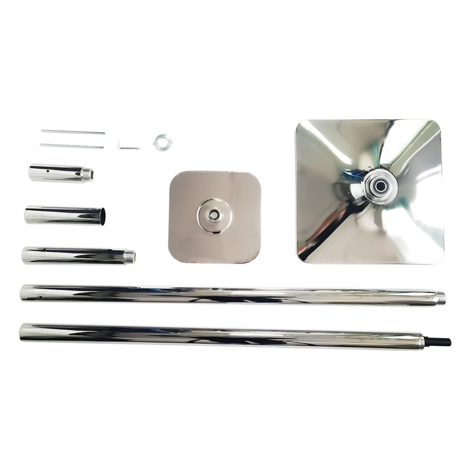 WAHHWF WAHHWF Chromed Steel Stripper Pole for Home 9ft 10ft 11ft 12ft Ceiling - Professional Spinning Dancing Pole for Apartment Gym Club, Portable Dance Pole Extension 45mm (Size : 320cm-335CM/10.5ft-11ft)