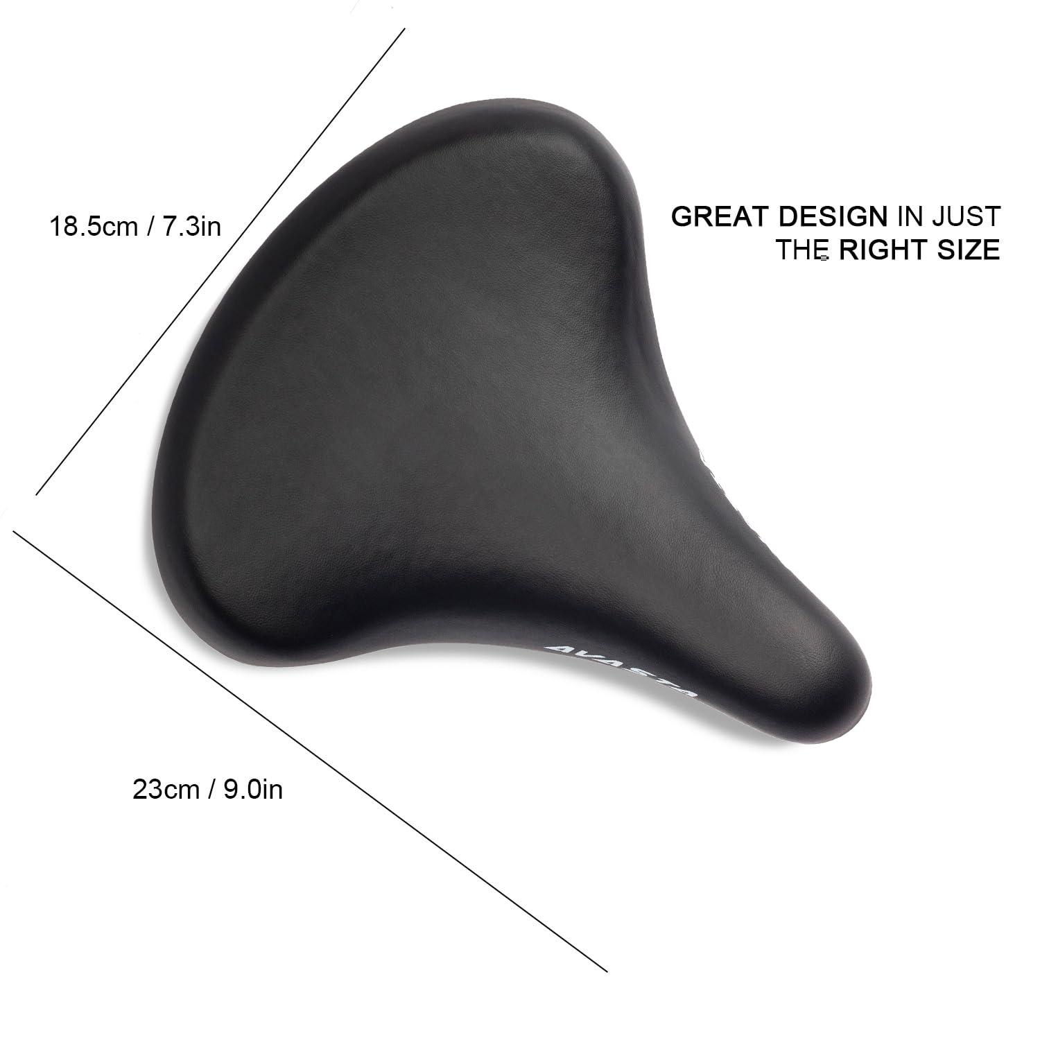 AVASTA AVASTA Kids Bike Seat Bicycle Saddle for Girls & Boys Waterproof Wide Soft Bike Cushion Dual Shock Absorbing Kids Bike Accessories Fit for 12 14 16 18 20 inch Mountain Road Bicycle, Black