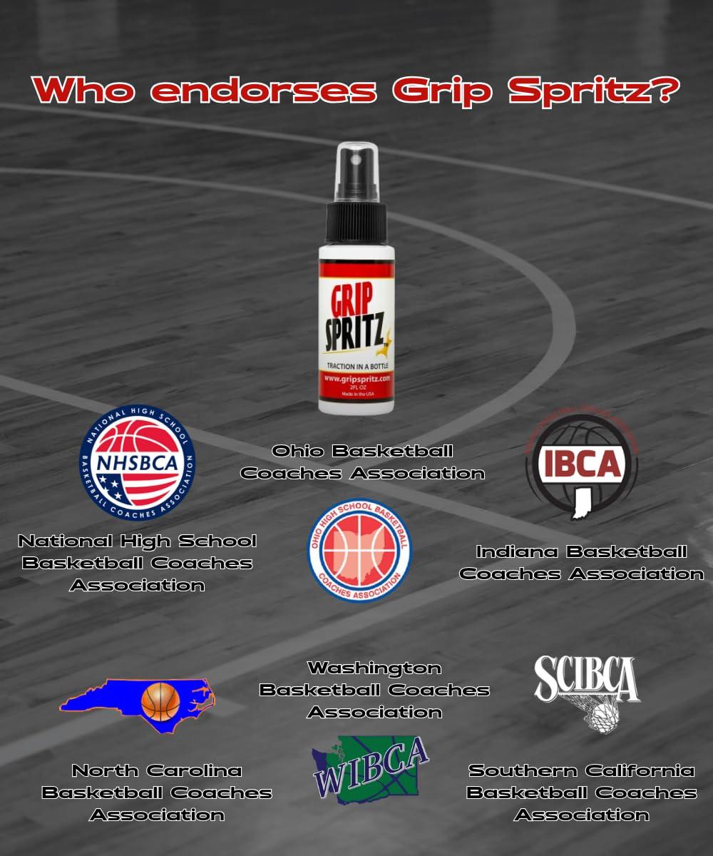 Grip Spritz Grip Spritz - Basketball Court Shoe Grip Spray - Shoe Traction Enhancer - Elongates Shoe Life and Increase Performance - Year Round Bundle - Two Bottles of Sneaker Grip Spray Towel Clear