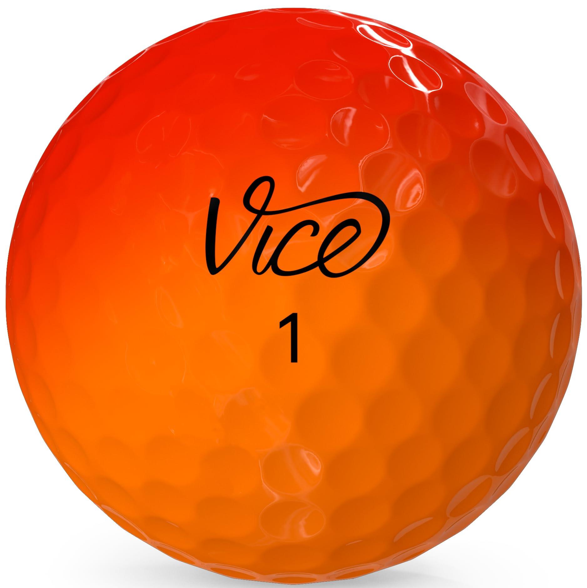Vice Golf Vice Pro Golf Balls (2025 Model) (Red/Orange Shade)