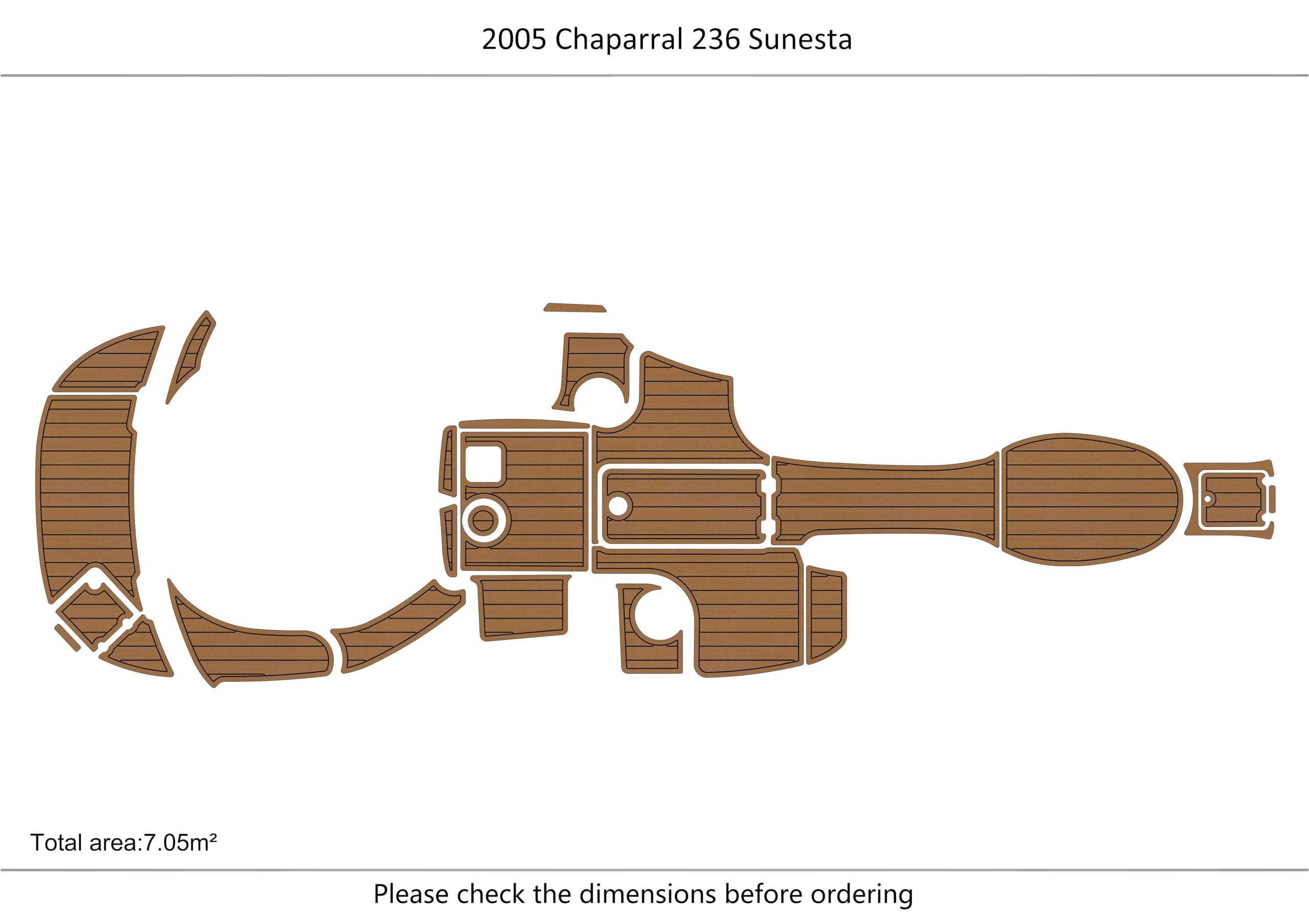 ATDEK ATDEK 2005 Chaparral 236 Cockpit & Swim Platform 1/4 6mm eva Faux Teak Deck Surfing Boat Fishing Boat Motorcycle Hurts crapet Non-Slip mat Floor (Dark Grey Over Grey)