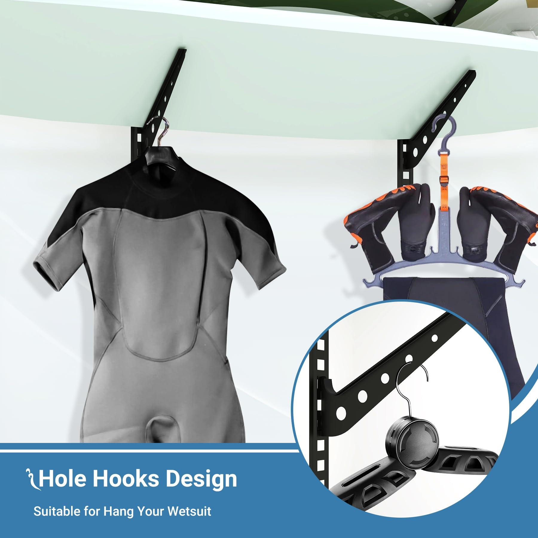 Neorexon Neorexon Adjustable Surfboard Rack, 6 Board Surfboard Wall Mount Display, Metal Surfboard Wall Hanger, Surfboard Wall Rack Horizontal for Surfboard, Wakeboard, Snowboard Storage in Home or Garage