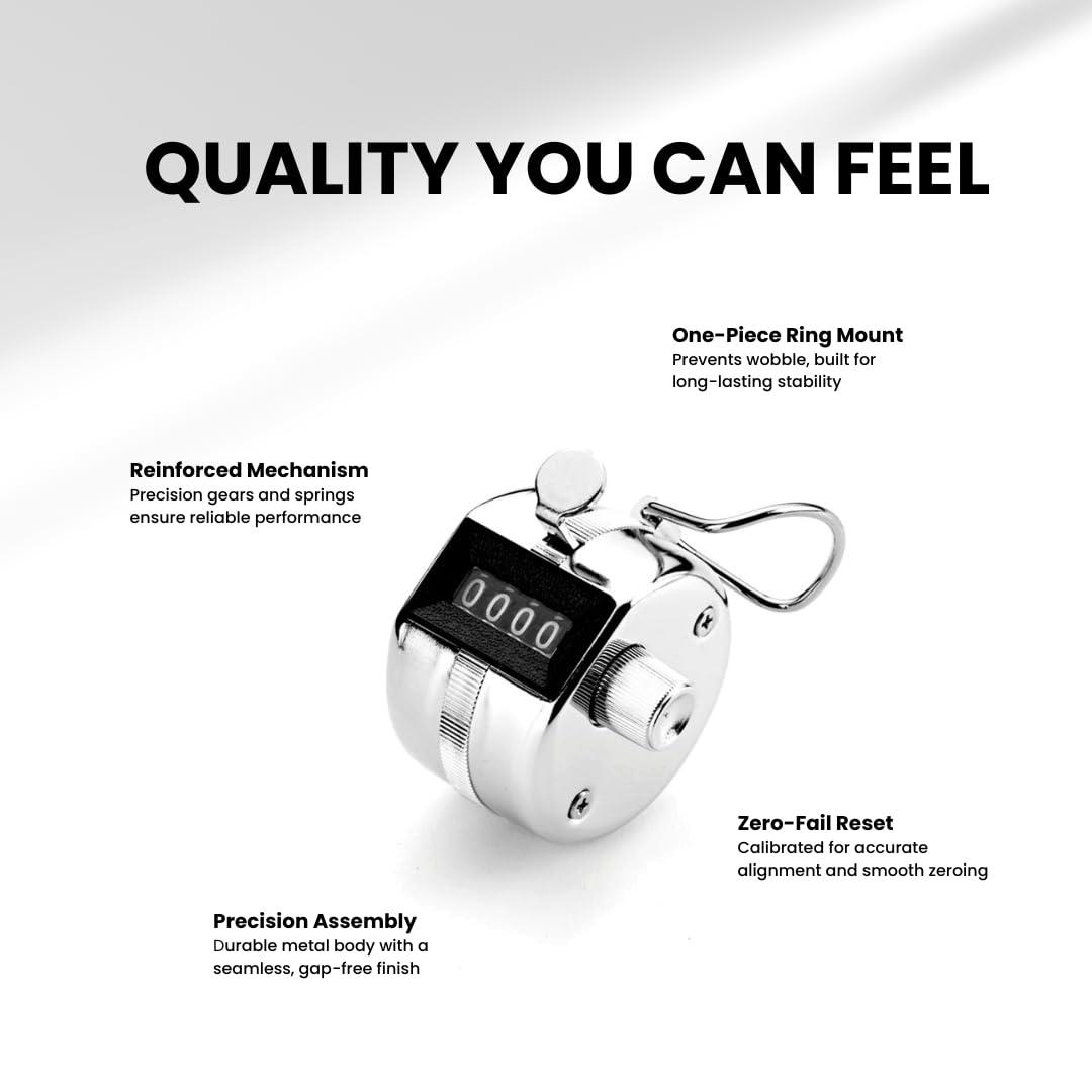 Digi 1st Digi 1st TC-04 Handheld Tally Counter, Digital Pitch Counter Clicker, Mechanical Lap Counter, Taiwan Made Heavy Duty Counter