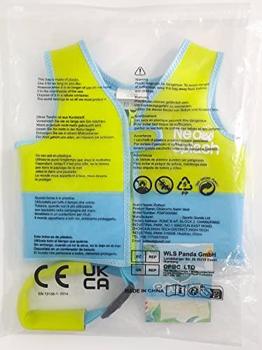 Pottwal Pottwal Swim Vest for Kids - Swim Jacket for 2-3 Years (33-40LBS) - Buoyancy Aid Made of Neoprene & EPE - with Adjustable Crotch Strap - Green