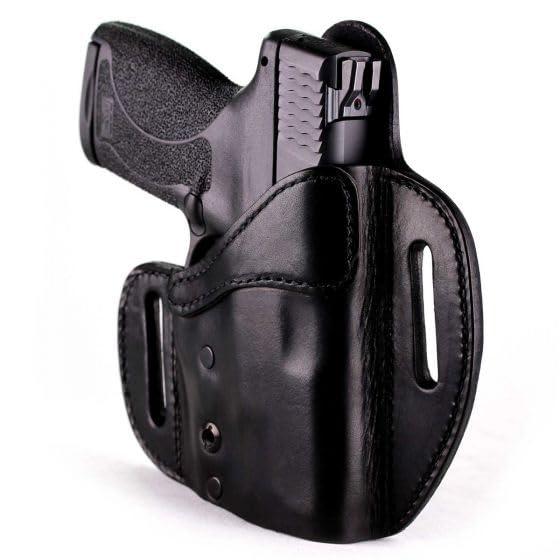 Urban Carry Holsters Urban Carry LockLeather Hybrid, OWB, Secure Your Firearm, Comfortable Leather-Kydex Design, Molded Open/Conceal Carry Holster, Premium Leather & Polymer Retention Device