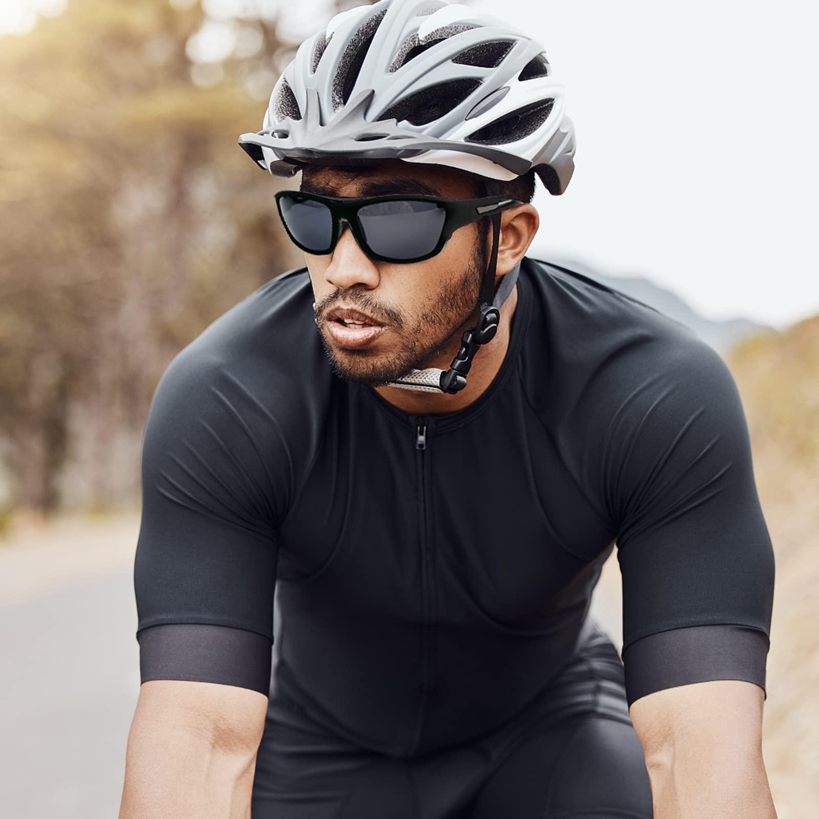 SUNOVELTIES SUNOVELTIES 3 Pcs Black Polarized Sunglasses Mens/Women Sport Glasses UV400 Driving Fishing Running Cycling Shades Sun Glasses