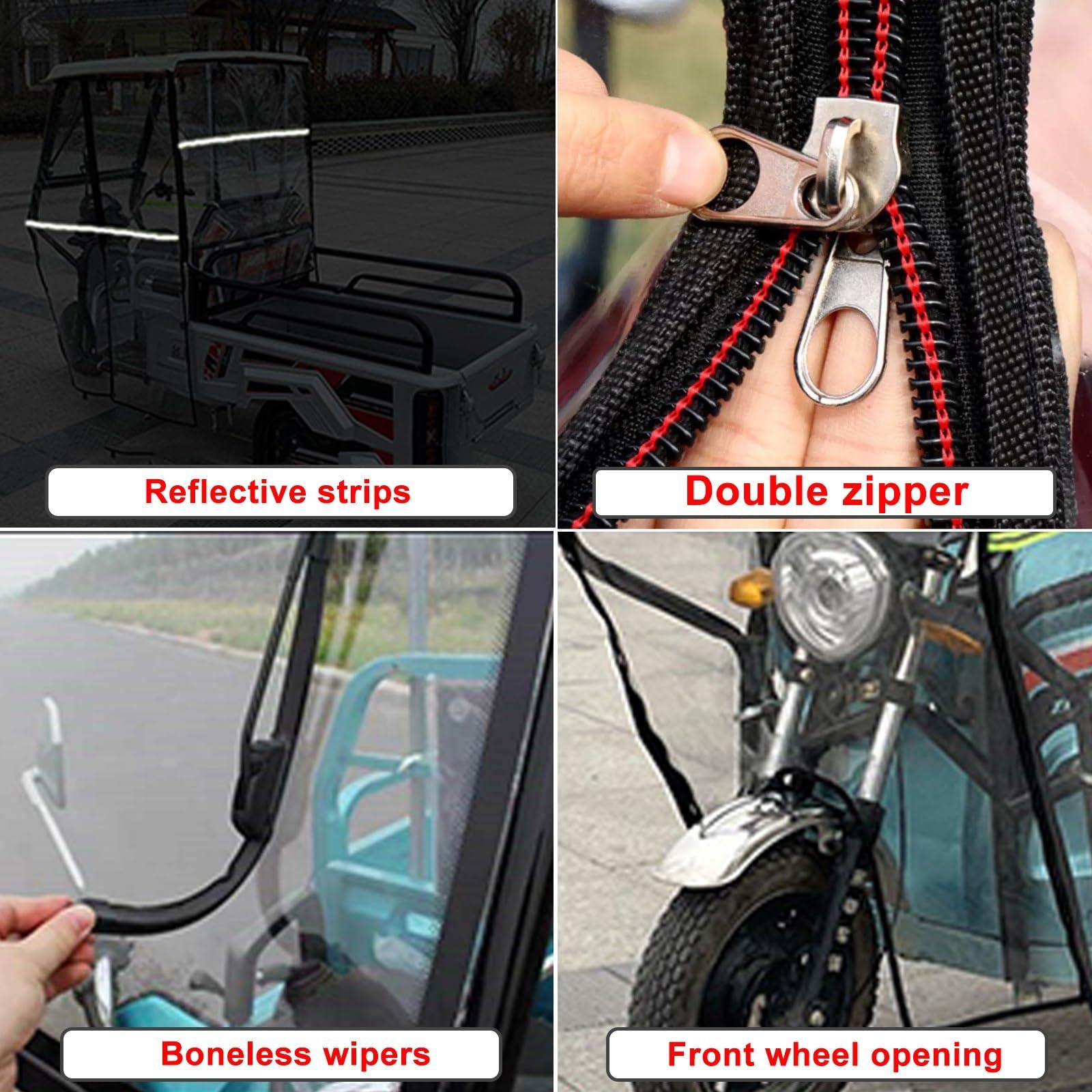 WYHBXD WYHBXD 3 Wheels e-Trikes Awning, Electric Tricycle Cover, SANBENGZI Electric Cargo Tricycle Tarpaulin for Delivery Electric Trike (Color : Light Blue)
