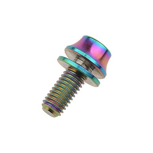 Wanyifa Wanyifa Titanium M5x12mm with Washers Bicycle Water Bottle Cage Hex Bolts Pack of 4 (Colorful)