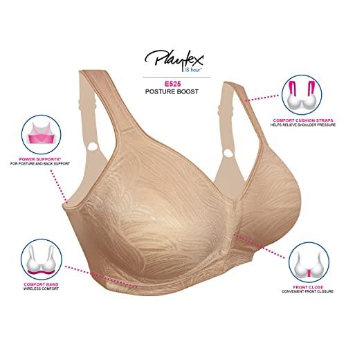 PLAYTEX Playtex Women's 18 Hour Posture Boost Front Close Wireless Bra USE525