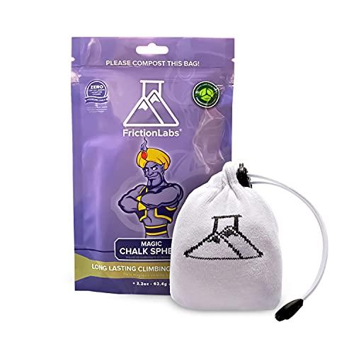Friction Labs FrictionLabs Magic Chalk Ball, 2.2 oz - Premium Gym Chalk In Refillable Sock - Non Toxic - Great for Climbing, Gymnastics, Weightifting, Crossfit, Pool, Training