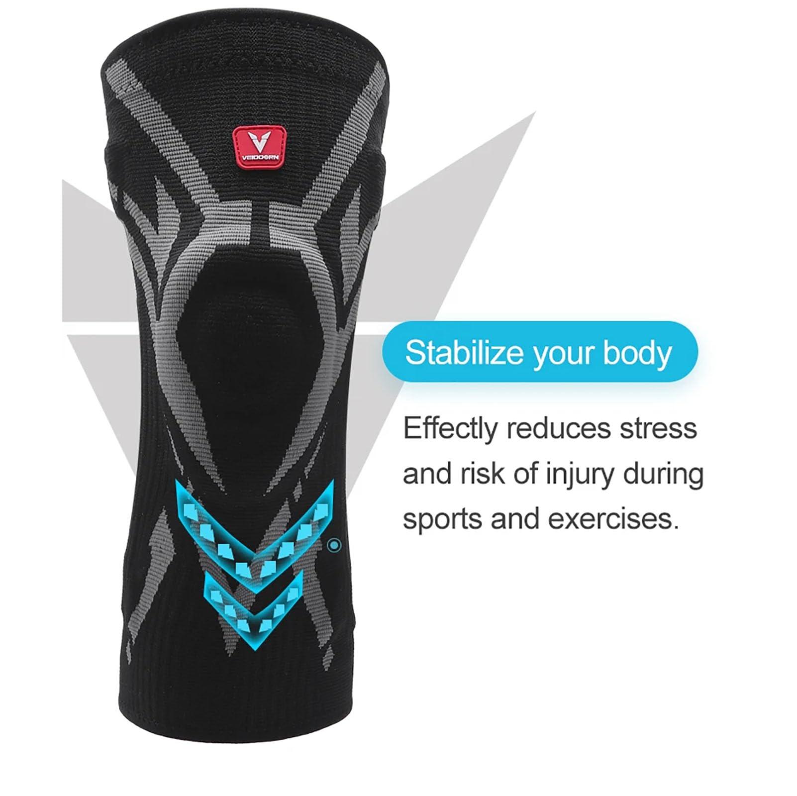 Reyneey Reyneey Griqos Knee Braces for Knee Pain, Griqos Limitless Knee Pro Sleeve Brace for Knee Pain Bone on Bone, Knee Compression Sleeve with Patella TPE Pad & Side Stabilizers for Women Men (1*White, S)