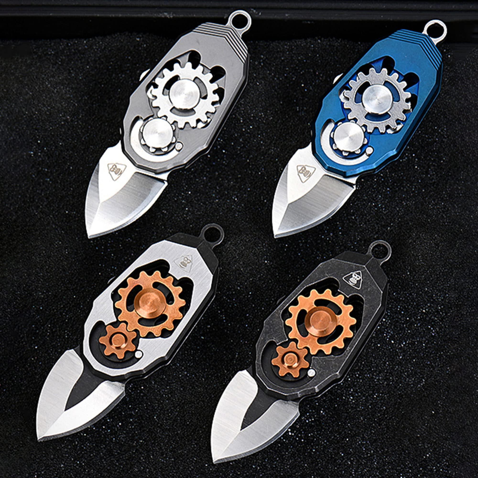 WANERSEN WANERSEN Stainless Steel Pocket Folding Knife EDC Outdoor Travel Everydaycarry EDC Gear, Black
