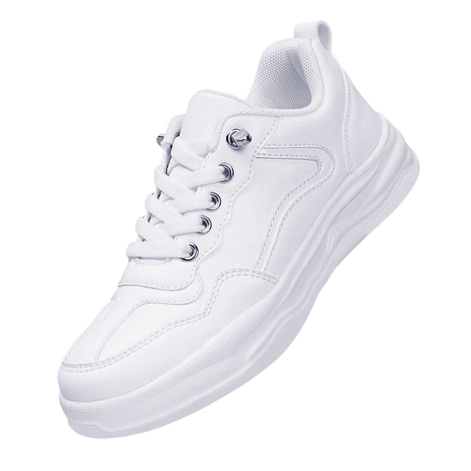 NineFit Basics NineFit Basics Cheer Shoes Girls Boy's Girl's Unifor Low Top Sneakers White Tennis School Walking Shoes (White, 13 Little Child)
